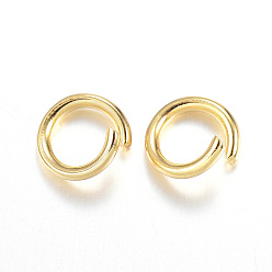 Real 18K Gold Plated 304 Stainless Steel Open Jump Rings, Metal Connectors for DIY Jewelry Crafting and Keychain Accessories, Real 18K Gold Plated, 18 Gauge, 6x1mm