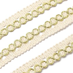 Золотистый Отделка из полиэстера, волнистая обрезка для украшения домашнего текстиля, золотые, 1/2 дюйм (12 мм), около 80.00~90.00 ярдов (73.15~82.296 м) / рулон