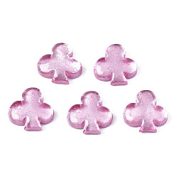 Flamingo Spray Painted Transparent Resin Cabochons, Club, Flamingo, 9.5x10x3mm