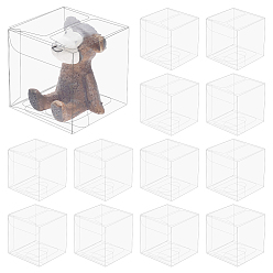 Прозрачный 180 шт. пластиковые упаковочные коробки, квадратный, прозрачные, 5x5x5 см