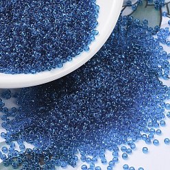 (RR149) Transparent Capri Blue Миюки круглые бусины рокайль, японский бисер, 11/0, (rr 149) прозрачный синий капри, 11/0, 2x1.3 мм, отверстия : 0.8 mm, около 50000 шт / фунт