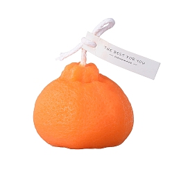 Orange Paraffin Candles, Orange Shaped Smokeless Candles, Decorations for Wedding, Party and Christmas, Orange, 41x51x48mm