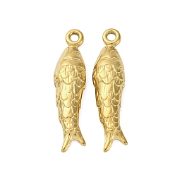 Fish 304 подвески из нержавеющей стали, ионное покрытие (ip), реальный 18 k позолоченный, рыба, 29x7.5x2.5 мм, отверстие : 1.8 мм