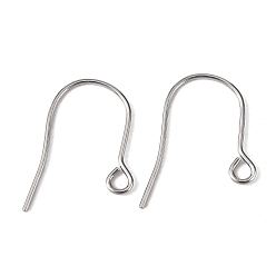 304 Stainless Steel Фурнитура для сережек оригинального цвета, устойчивая к потускнению, с горизонтальной петлей 304 швенза из нержавеющей стали, 22x18 мм, отверстие : 2.2 мм, штифты : 0.7 мм