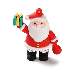 Santa Claus Подвески из пвх на рождественскую тематику, Дед Мороз, 50x48x20 мм, отверстие : 2.5 мм