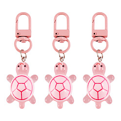 Pink 3шт. подвески в виде черепахи из смолы, светится в темноте, розовые, 72 мм