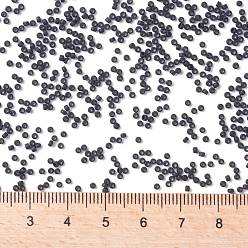 (49F) Opaque Frost Jet TOHO Round Seed Beads, Japanese Seed Beads, (49F) Opaque Frost Jet, 15/0, 1.5mm, Hole: 0.7mm, about 3000pcs/bottle, 10g/bottle