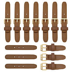 Chameau Boucles de manteau en cuir PU, pour accessoires de vêtement, chameau, 121~149x21x2~11mm