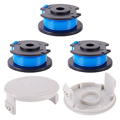 Черный 3шт. AC14RL3A сменная катушка лески с крышкой для триммера Ryobi One+ 24V, 18В, и 40V триммеры, чёрные, 0.065 дюйм, 11фут/шт.