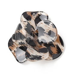 Цветок 3d акриловые подвески, леопардовым принтом, цветок, 41x42.5x9.5 мм, отверстие : 2 мм