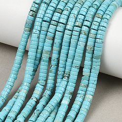 Натуральная Бирюза Бусины из натуральной бирюзы , диск, Heishi бусы, 4x2 мм, отверстие : 1 мм, около 168 шт / нитка, 14.96'' (38 см)