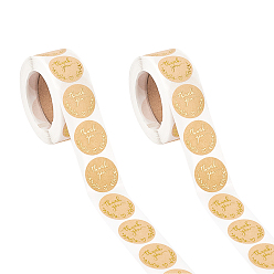 Белый Навахо 1 дюймовая наклейка с благодарностью самоклеящаяся крафт-бумага подарочная бирка наклейки, клейкие этикетки, для фестиваля, Рождество, праздничные подарки, со словом, навахо белый, наклейка: 25 мм, 500шт / рулон