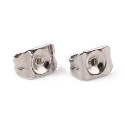 Stainless Steel Color Stainless Steel Friction Ear Nuts, Stainless Steel Color, 5x3.5x2mm, Hole: 0.8mm