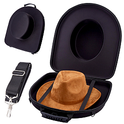 Negro Bolso de almacenamiento de sombreros de EVA, estuche de viaje para sombreros, negro, 430x395x137 mm
