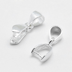 Серебро 925 шкентель стерлингового серебра поручительств, ледоруб и щепотку поручительств, серебряные, 3.5x4 мм внутренним диаметром, 9~10x5.5x3 мм, отверстие : 3.5x5 мм, штифты : 0.8 мм