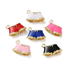 (52) Непрозрачная лаванда Подвески из эмали и сплава, украшения для трусов, золотые, разноцветные, 14x20x6 мм, отверстие : 1.8 мм
