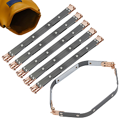 Light Gold Железный кошелек с внутренней гибкой рамой, прямоугольные, золотой свет, 219x15x8 мм