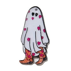 Ghost Акриловые подвески, очарование дня святого валентина, призрак, 42.5x20x2.5 мм, отверстие : 1.8 мм