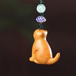 Мокасин Подвесные украшения в виде деревянных кошек, для внутреннего зеркала заднего вида автомобиля подвесной орнамент, мокасин, 100x30 мм