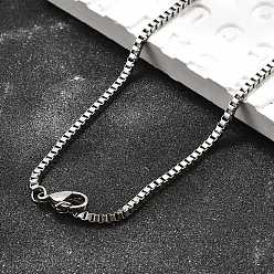 Нержавеющая Сталь Цвет Устойчивые к потускнению 316 хирургические венецианские цепи из нержавеющей стали ожерелья, цвет нержавеющей стали, 27 дюйм (68.58 см)