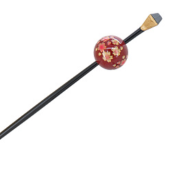 Темно-Красный Акриловые палочки для волос с цветами, аксессуары для волос для женщин и девочек, круглые, темно-красный, 200x25 мм