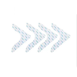 Белый Самоклеящиеся нескользящие коврики из искусственной кожи в форме стрелки, моющаяся ковровая лента, для паркетных полов, кафельные полы, белые, 123x123x2 мм, 4 шт / комплект