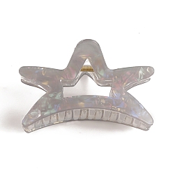 Серебро Заколки для волос из пвх, звезда, серебряные, 102x53x72 мм