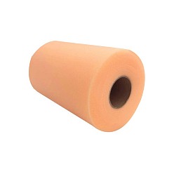 Navajo White Deco Mesh Ribbons, Tulle Fabric, Tulle Roll Spool Fabric For Skirt Making, Navajo White, 6 inch(15cm), about 100yards/roll(91.44m/roll)