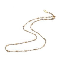 Золотой Ионное покрытие (ip) 304 ожерелье из звеньев колонны из нержавеющей стали для мужчин и женщин, золотые, 15.98 дюйм (40.6 см)