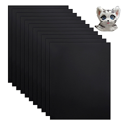 Черный Листы пвх, прямоугольные, чёрные, 280x220x0.23 мм