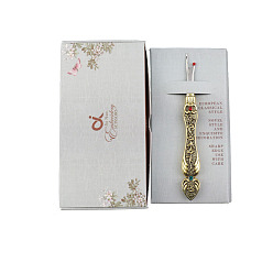 Античная Бронза Ручка из цинкового сплава, стальные вспарыватели швов, швейные инструменты, цветочным узором, античная бронза, 130x70x20 мм, рыхлители: 115мм