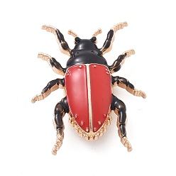 (123L) Белый крем непрозрачный блеск Булавки с эмалью в виде жука, броши из сплава для одежды рюкзака, огнеупорный кирпич, 49x40 мм