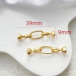 Золотой Латунь раз по сравнению с застежками, для изготовления ювелирных изделий, золотые, 39x9 мм