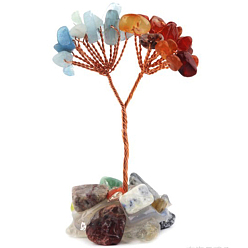 Аквамарин Елочные украшения из натуральной аквамариновой крошки, Медная проволока, энергетический камень по фен-шуй, подарок для украшения домашнего рабочего стола, 70 мм