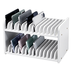 Белый Деревянный ящик для хранения мобильного телефона с железными элементами, прямоугольные, белые, 190x190x310 мм