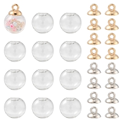 (52) Непрозрачная лаванда Наборы для самостоятельного изготовления круглых стеклянных бутылок-шаров, разноцветные, 16 мм, отверстие : 3 мм