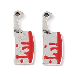 Другие Подвески из эмали и сплава, античное серебро, нож, 22.5x8.5x2 мм, отверстие : 1.4 мм