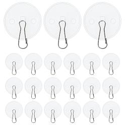 Clear Plastic & Iron Ceiling Hook, Clear, 17.5~23x1.5~7mm