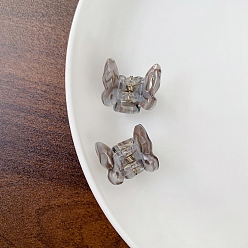 Светло-серый Заколки для волос в форме когтей из ацетата целлюлозы (смола) в форме бабочки, аксессуары для волос для девочек и женщин, светло-серый, 20x24 мм