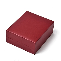 Темно-Красный Картонные коробки для ювелирных изделий с поролоновой подкладкой внутри (для подвесок)., прямоугольные, темно-красный, 8.05x6.9x3.4 см