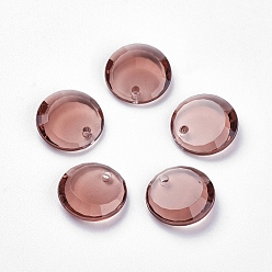 Camel Transparent Acrylic Charms, Faceted, Flat Round, Camel, 17x5mm, Hole: 1mm