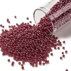 (109C) Dark Ruby Transparent Luster Тохо 11/0 круглые бусины, японский бисер, (109 c) темно-рубиновый прозрачный блеск, 2.2 мм, отверстие : 0.8 мм, Около 1110 шт / 10 г