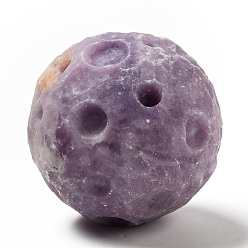 Лепидолит Натуральный лепидолит/фиолетовый слюдяной камень резной драгоценный камень небесный образец полнолуния драгоценный камень сфера, для домашнего офисного стола, планета, 38~40x38~40 мм