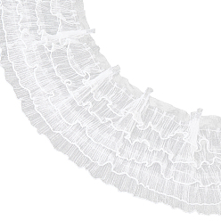 Белый 2 кружевная отделка из полиэстера в ярдах, аксессуары для одежды, белые, 5-7/8 дюйм (150 мм)