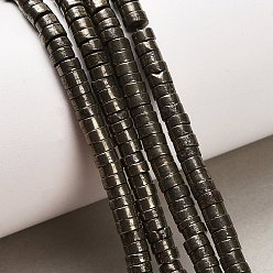 Пирит Нити из бусин из натурального золотого пирита/золотого пирита, диск, Heishi бусы, 4~4.5x2~3 мм, отверстие : 1 мм, около 96 шт / нитка, 7.64'' (19.4 см)