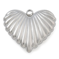 Нержавеющая Сталь Цвет Антикоррозийные 304 подвески из нержавеющей стали, шарма сердца, цвет нержавеющей стали, 28.5x32x7.5 мм, отверстие : 3 мм