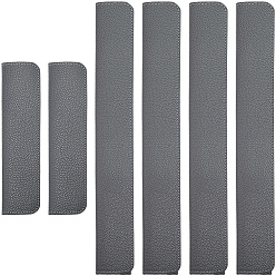 Gray PU Leather Refrigerator Handle Protective Cover, Gray, 201~369x45.5~49x11mm, 3 pairs/set