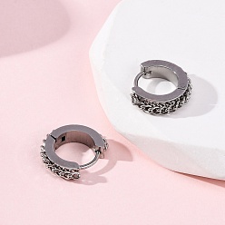 Платина Серьги из 304 нержавеющей стали, с 316 нержавеющей стали, цепочка-оберег, платина, 15~15.5x3.5 мм