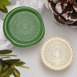 Золотой Елочные кольца, латунная головка штампа, для сургучной печати, изготовление свадебных приглашений, золотые, 29.5x14 мм, внутренний диаметр: 6.5 мм