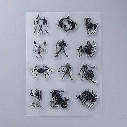 Constellation Silicone Stamps, for DIY Scrapbooking, Photo Album Decorative, Cards Making, Stamp Sheets, Constellation Pattern, 160x110x3mm